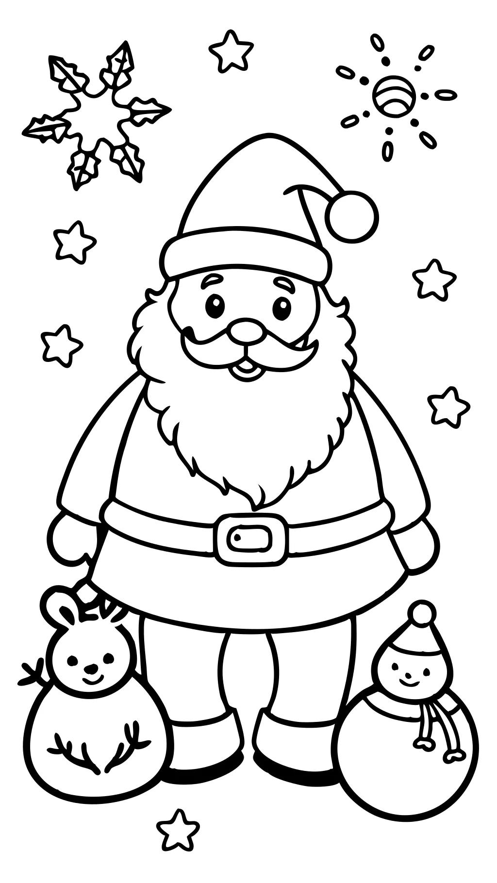 pages de santa coloriage gratuites